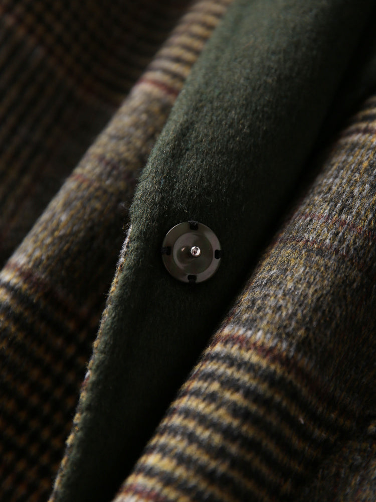 ELODIE | "Classic Checked Wool Coat for Winter"