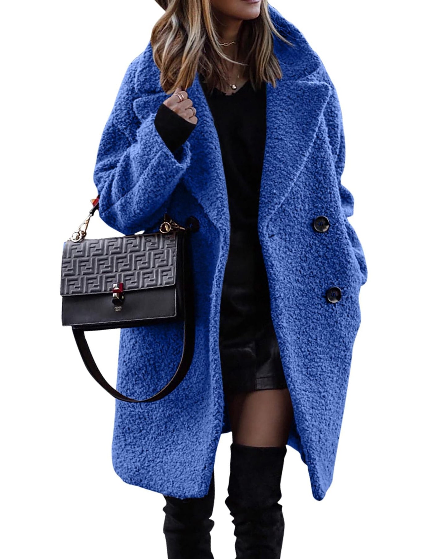 AMALIE - Long Plush Coat