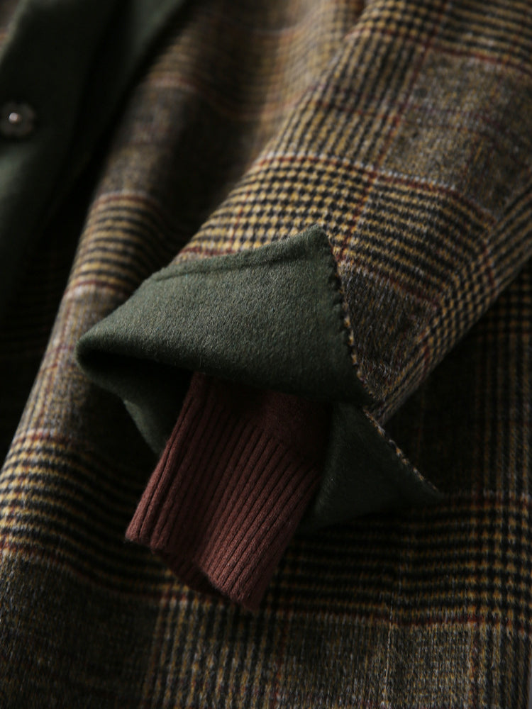 ELODIE | "Classic Checked Wool Coat for Winter"